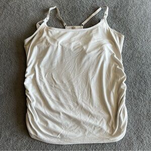 Beyond Yoga Beyond the Bump white nursing tank